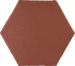 Carrelage hexagonal sol et mur pâte rouge - Cevica MARRAKECH couleur rouge GRANATE