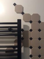 Carrelage mural à cabochon noir OCTOGONE Diffusion Céramique