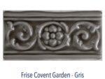 Frise décor en relief assortie au carrelage métro Diffusion Céramique LONDON - COVENT GARDEN GRIS
