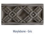 Frise décor en relief assortie au carrelage métro Diffusion Céramique LONDON - MARYLEBONE GRIS