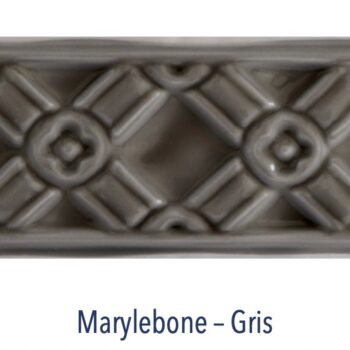 Frise décor en relief assortie au carrelage métro Diffusion Céramique LONDON - MARYLEBONE GRIS