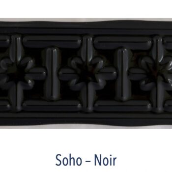 Frise relief carrelage métro 7x13cm Diffusion Cér. LONDON (4 motifs) - Soho Noir