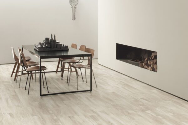 Carrelage imitation parquet blanc Gardenia JUST NATURE - couleur SBIANCATO