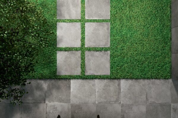 Carrelage extérieur antidérapant terrase et dalle 2cm Gardenia AMBOISE 80x80cm - couleur FANGO