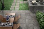 Carrelage extérieur antidérapant terrasse et dalle 2cm Gardenia AMBOISE 80x80cm - couleur FANGO