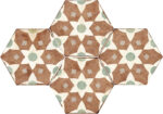 Carrelage hexagonal imitation carreaux de ciment Nanda ALHAMBRA YASMINA