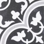 Carrelage imitation carreaux de ciment Diffusion Céramique ARTE DUE BLACK