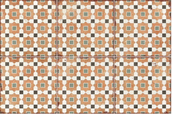 Carrelage imitation carreaux de ciment - Nanda Alhambra Tessina 20x20cm
