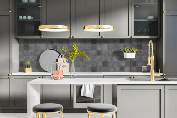 Carrelage de cuisine effet zellige gris Nanda AMANTINA - couleur RAFFINATO SILVER