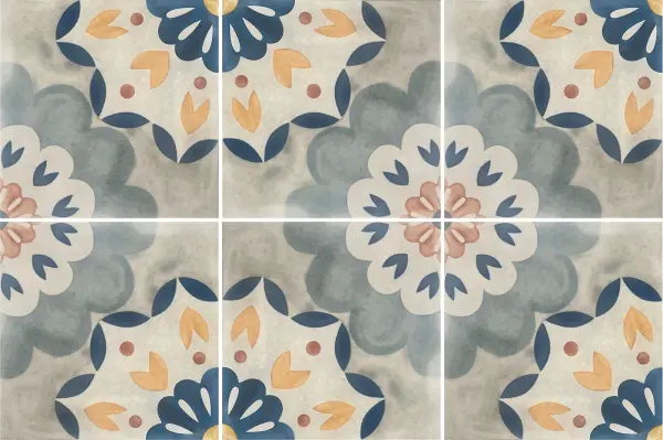 Carrelage imitation carreaux de ciment Nanda VERANDA - modèle ALMA
