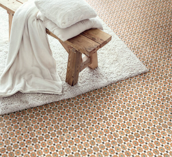 Carrelage sol imitation carreaux de ciment - Nanda Alhambra Tessina 20x20cm