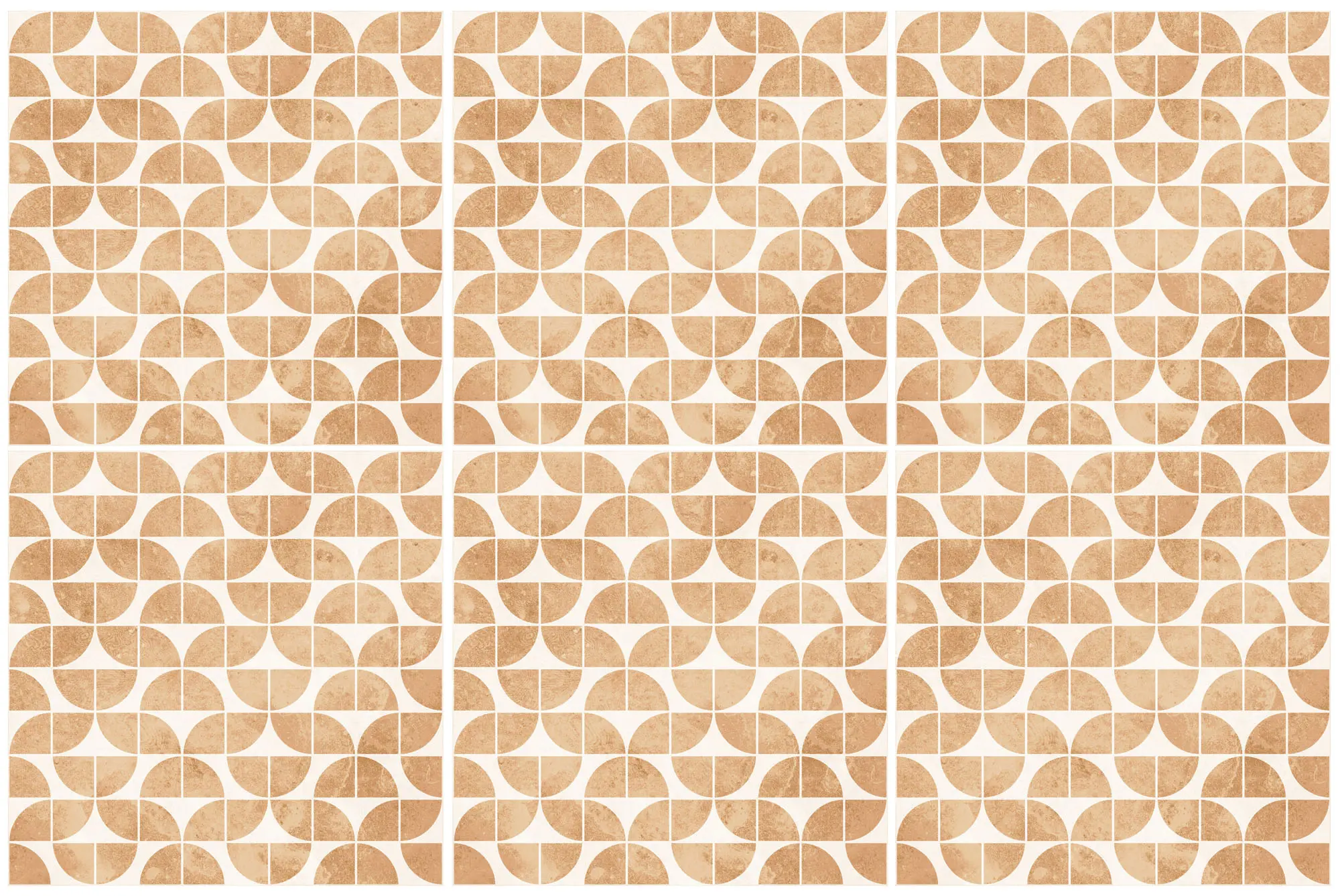 Carrelage effet carreaux ciment terre cuite et blanc Nanda Terra VENETA