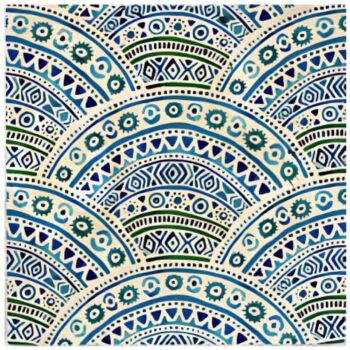 Pierres décorées naturelles Diffusion Céramique - Collection Textiles d'Exception - CUZCO