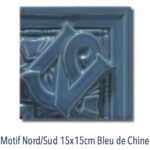 Angle d'encadrement Nord-Sud BLEU DE CHINE de carrelage métro parisien Diffusion Céramique
