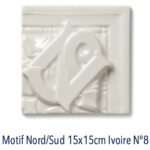 Angle d'encadrement Nord-Sud IVOIRE de carrelage métro parisien Diffusion Céramique