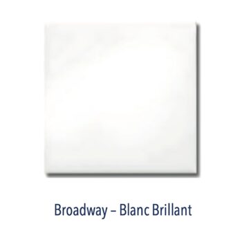 Carrelage métro 10x10cm Diffusion Céramique NEW YORK - BROADWAY Blanc Brillant