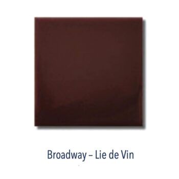 Carrelage métro 10x10cm Diffusion Céramique NEW YORK - BROADWAY Lie de Vin