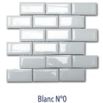Carrelage mini Métro BLANC 5x10cm par trame de 30x30cm - Diffusion Céramique