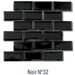 Carrelage mini Métro NOIR 5x10cm par trame de 30x30cm - Diffusion Céramique