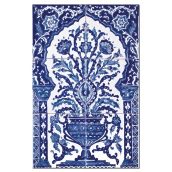 Fresque carrelage mural Dorémail BOUQUET Bleu