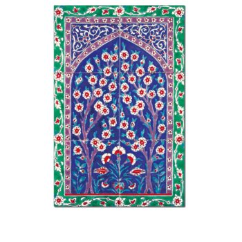 Fresque artisanale en faience peinte à la main Dorémail CERISIER