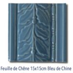 Frise Feuille de Chêne BLEU DE CHINE de carrelage métro parisien Diffusion Céramique