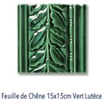 Frise Feuille de Chêne VERT LUTECE de carrelage métro parisien Diffusion Céramique