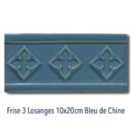 Frise Losanges BLEU de carrelage métro parisien Diffusion Céramique