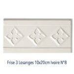 Frise Losanges IVOIRE de carrelage métro parisien Diffusion Céramique