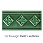 Frise Losanges VERT de carrelage métro parisien Diffusion Céramique