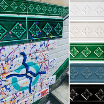 Frise losanges carrelage Métro parisien Diffusion Céramique 10x20cm