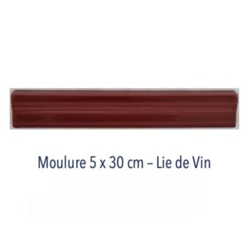 Finition carrelage métro NEW YORK - moulure 5x30cm Diffusion Céramique - LIE DE VIN