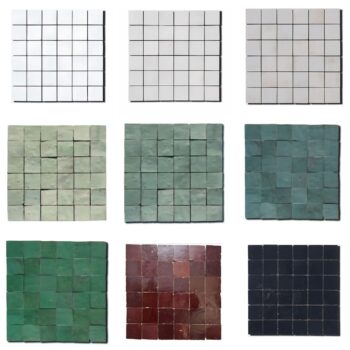 Zellige mosaïque marocain Diffusion Céramique 5x5cm sur trame