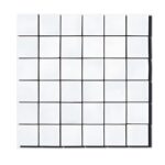 Zellige mosaïque marocain traditionnel Diffusion Céramique 5x5cm sur trame 30x30cm - BLANC NEIGE