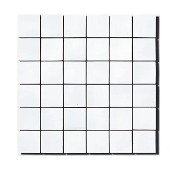 Zellige mosaïque marocain traditionnel Diffusion Céramique 5x5cm sur trame 30x30cm - BLANC NEIGE