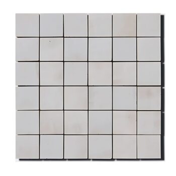 Zellige mosaïque marocain traditionnel Diffusion Céramique 5x5cm sur trame 30x30cm - GRIS CLAIR