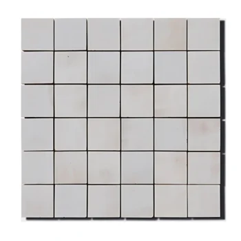 Zellige mosaïque marocain traditionnel Diffusion Céramique 5x5cm sur trame 30x30cm - GRIS CLAIR
