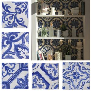 Carreaux azulejos de faience artisanale 15x15cm Terracim Les Portugaises