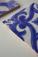 Carreau azulejo de faience artisanale 15x15cm Terracim Les Portugaises