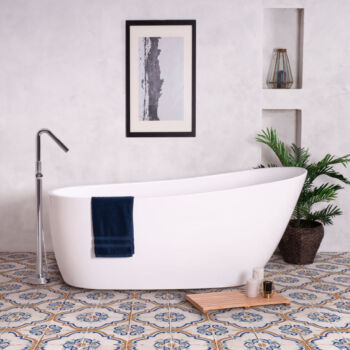 Carrelage sol de salle de bain style méditerranéen vintage Nanda MAGNOLIA JULIA 20x20cm