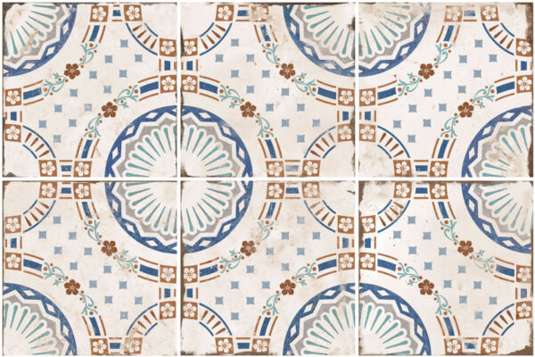 Carrelage méditerranéen vintage Nanda MAGNOLIA VALERIA 20x20cm