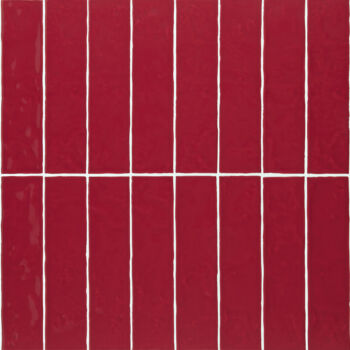 Carrelage mural faience couleur brillant 7,5x30cm Recer RITMO - Ruby