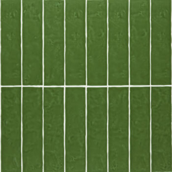 Carrelage mural vert bouteille brillant Recer RITMO 7.5x30cm - BOTTLE