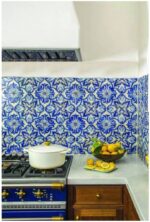 Crédence de cuisine en carreaux azulejo de faience 15x15cm Terracim Les Portugaises - SINTRA