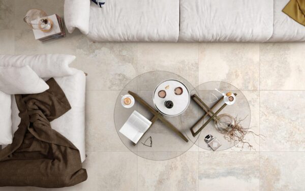 Carrelage sol effet béton blanc - DécorUnion PIAZZE DI VENEZIA WASHED