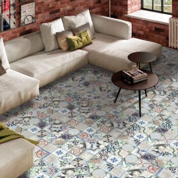 Carrelage patchwork carreaux de ciment colorés - Codicer BORNE MULTICOLOR MIX