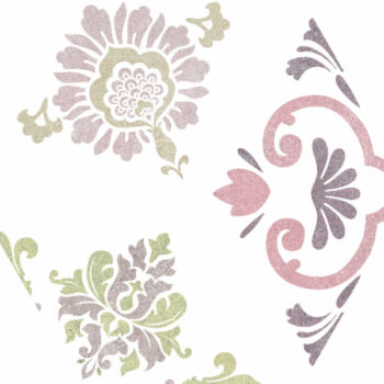 Carrelage hexagonal à fleurs roses imitation carreaux de ciment - Codicer FANTASY PINK