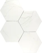 Carrelage hexagonal marbre doré Calacatta Gold - Cevica RockStar 14x16cm