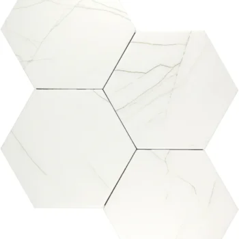 Carrelage hexagonal marbre doré Calacatta Gold - Cevica RockStar 14x16cm