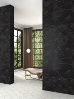 Carrelage mural marbre noir hexagonal Cevica ROCK STAR SAHARA